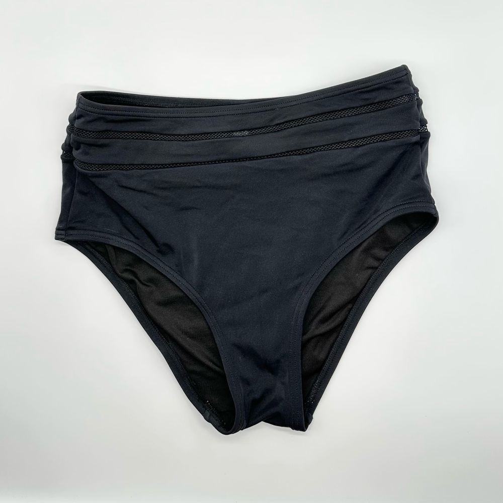 Victoria Secret High Waisted Bikini Bottoms Mesh Cutouts